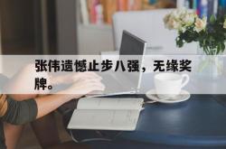 金年会中国官方网站-张伟遗憾止步八强，无缘奖牌。